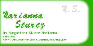 marianna sturcz business card